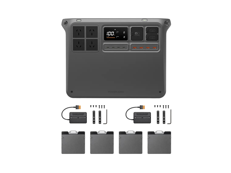 DJI Power 2000 & 200W Foldable Solar Panel × 4